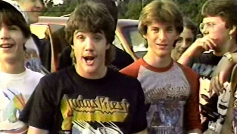 Screenshot from the 1986 documentary, 'Heavy Metal Parking Lot'