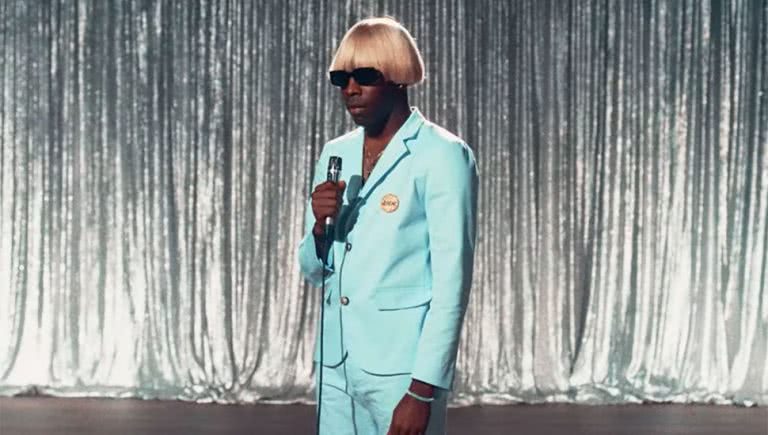 Image of Tyler, The Creator in his 'Earfquake' video