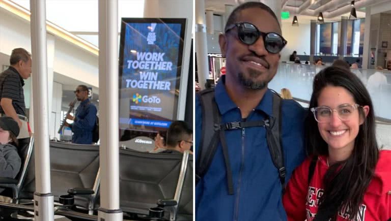 Image of Outkast's André 3000 at Los Angeles International Airport