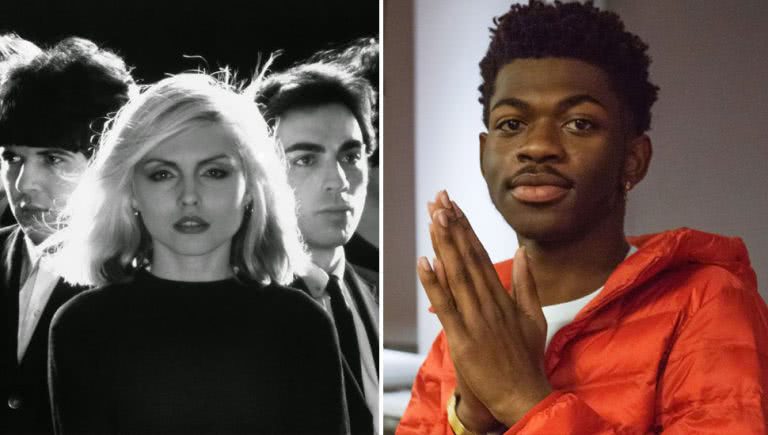 2 panel image of Blondie and Lil Nas X