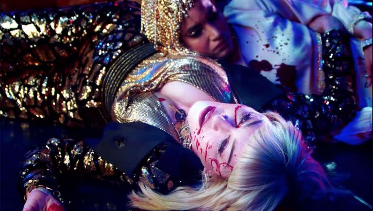 Image of Madonna in her 'God Control' music video
