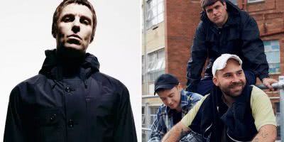 2 panel image of Liam Gallagher and DMA'S, two artists headlining the 2019 Fairgrounds Festival