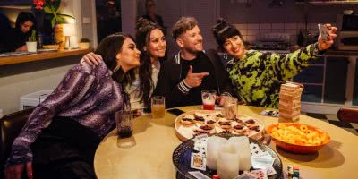 Image of Thelma Plum, Amy Shark, Dylan Alcott and Linda Marigliano on 'The Set'