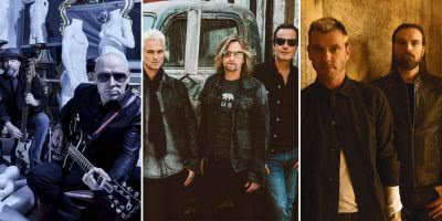 3 panel image of Live, Stone Temple Pilots, and Bush, who lead the Under The Southern Stars lineup for 2020