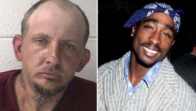 2 panel image of two men named Tupac Shakur