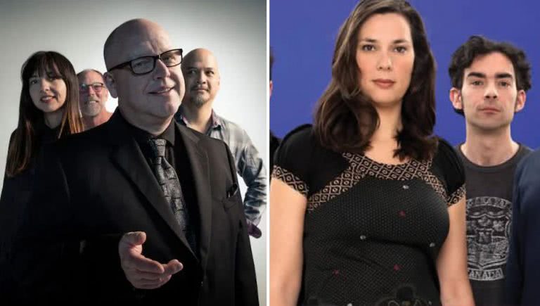 2 panel image of the Pixies and Stereolab, two of the headlining artists for Golden Plains 2020