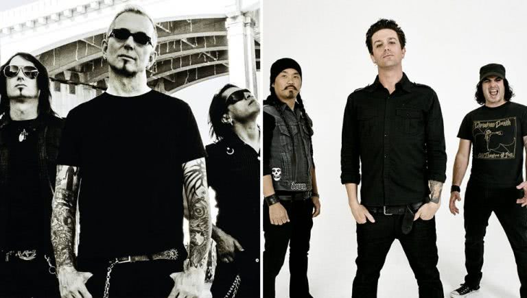 2 panel image of Everclear and Unwritten Law, the two headliners of the 2020 Hotter Than Hell festival