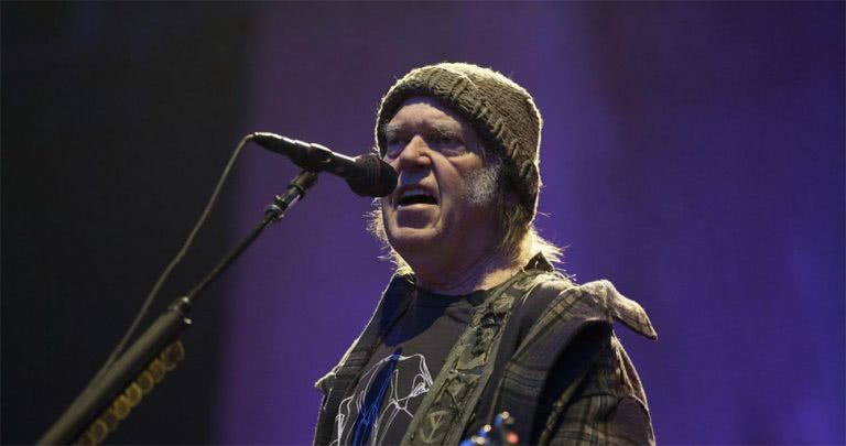 Neil Young performing live