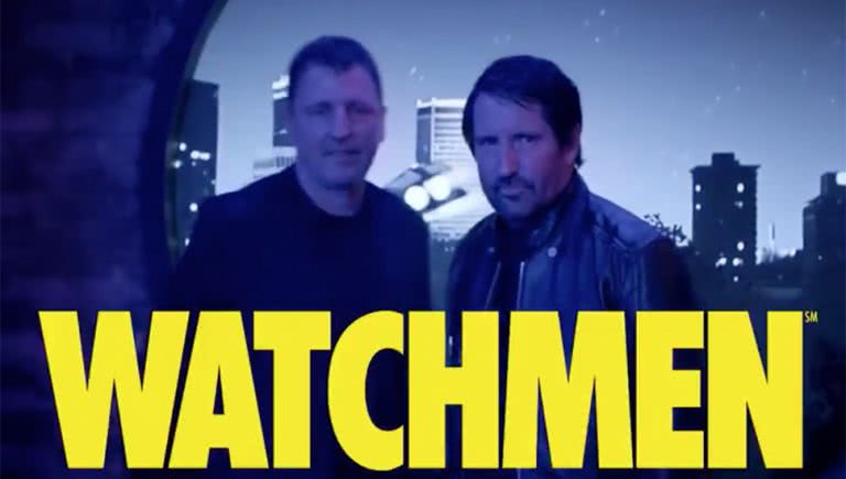 Promotional image of Trent Reznor and Atticus Ross for the new 'Watchmen' series