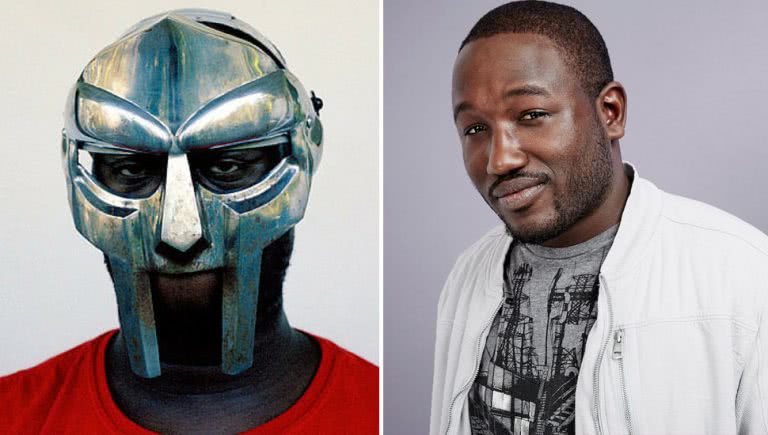 2 panel image of MF Doom and Hannibal Buress