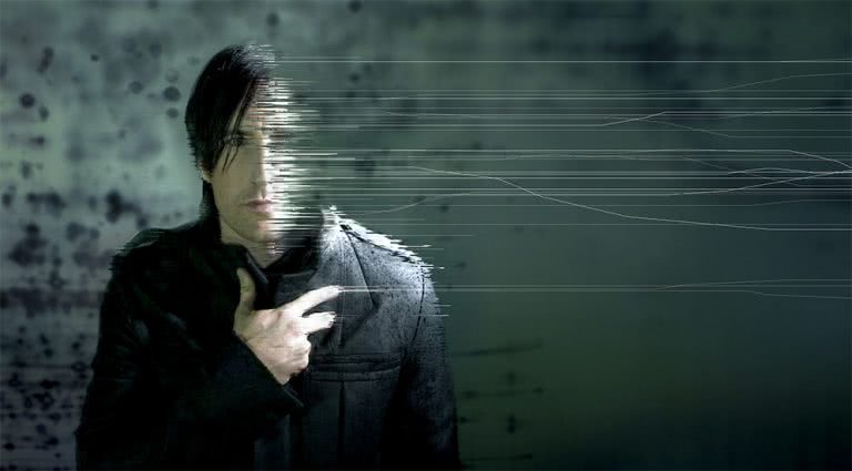 Promotional image of Nine Inch Nails frontman Trent Reznor for the 'With Teeth' album