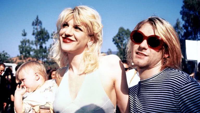 Courtney Love, Kurt Cobain, and Frances Bean Together