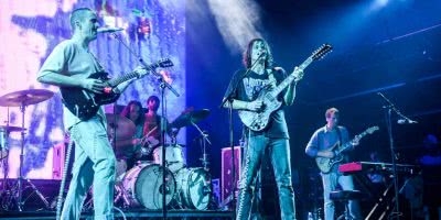 King Gizzard & The Lizard Wizard performing at the Sydney leg of Laneway