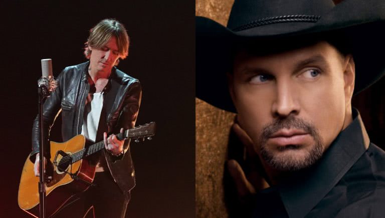 Garth Brooks and Keith Urban have performed live online concerts today