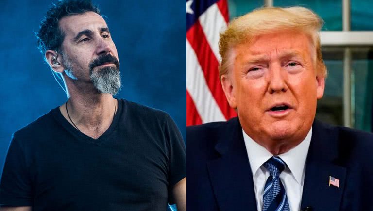 Photo of Serge Tankian and Donald Trump