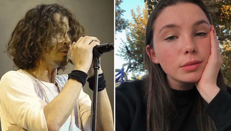 Double image of Chris Cornell and daughter Lily