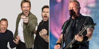 2 panel image of Nickelback and Metallica