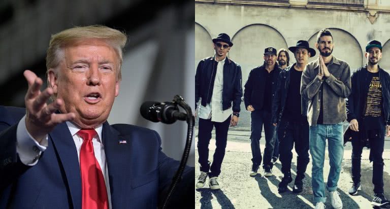 US President Donald Trump and Linkin Park