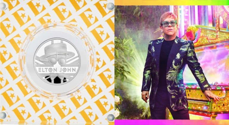 Elton John has been commemorated in coin form