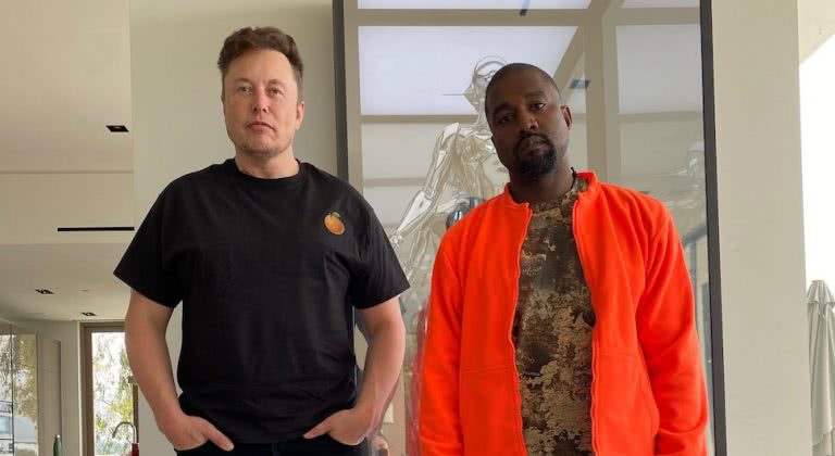 Kanye West with Elon Musk