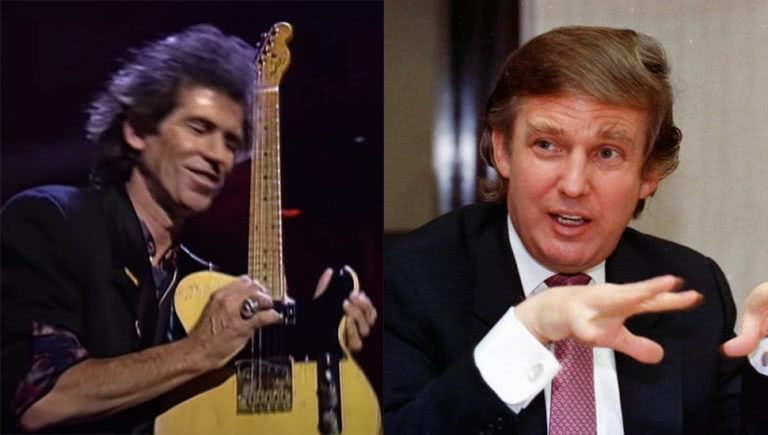 Keith Richards and Donald Trump
