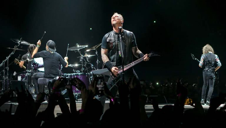 Metallica live on stage