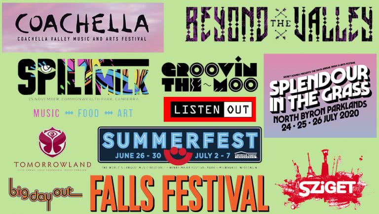 Festivals Logos Collage