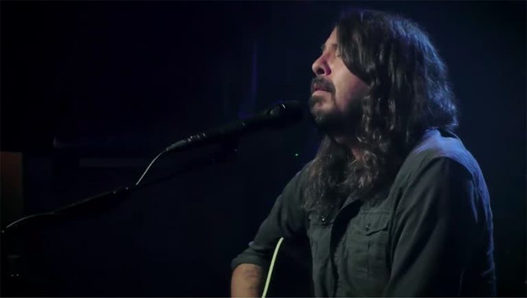 Check out Dave Grohl performing a barebones version of 'Times Like These'