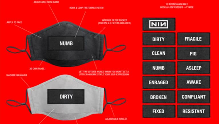Nine Inch Nails unleash a range of gloomy face masks