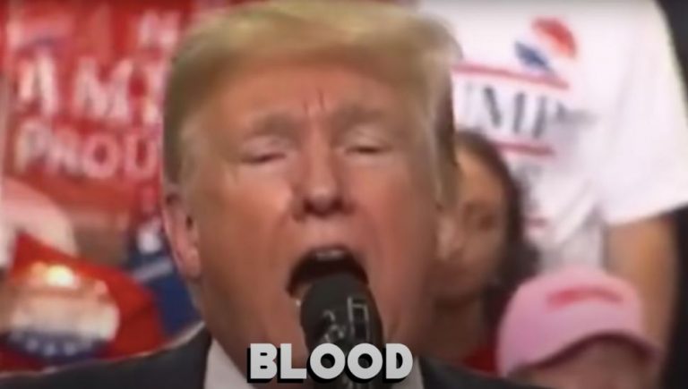 Someone made a cursed video of Trump screaming Metallica's 'Damage Inc'