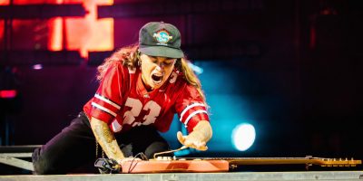 Tash Sultana performing at the 2021 edition of WOMADelaide