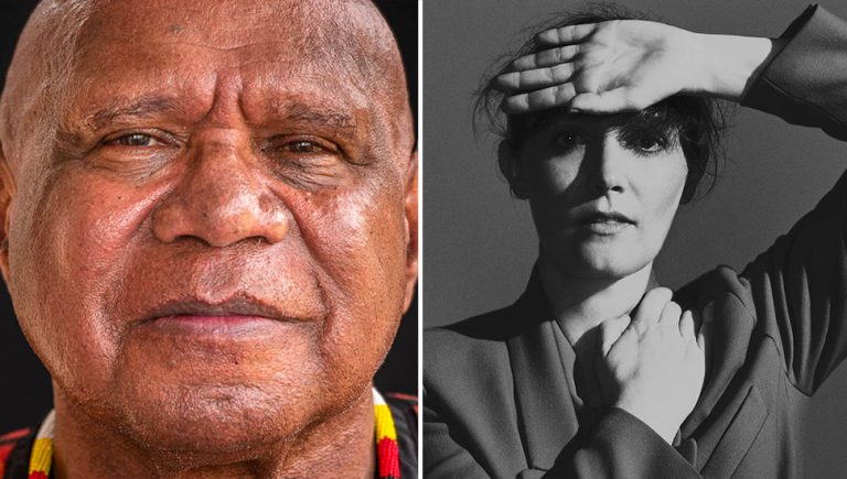 Two panel image of WOMADelaide performers Sarah Blasko and Archie Roach
