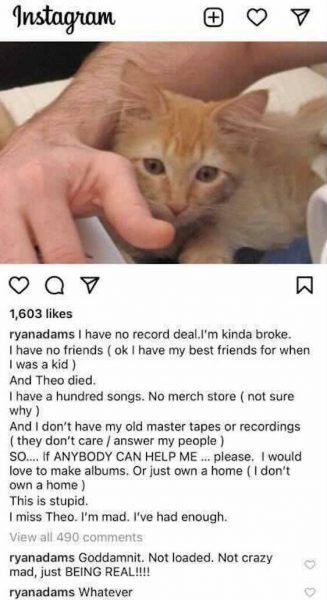 Ryan Adams Instagram