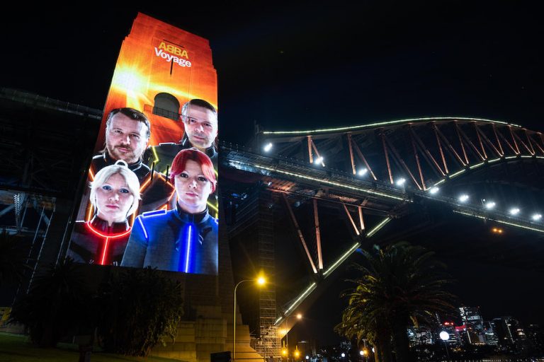 ABBA announce new album by lighting up the Sydney Harbour Bridge