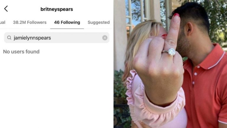 Britney has unfollowed her sister on Instagram