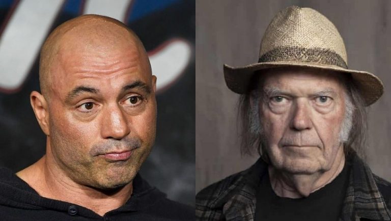 Neil Young and Joe Rogan are both on Spotify