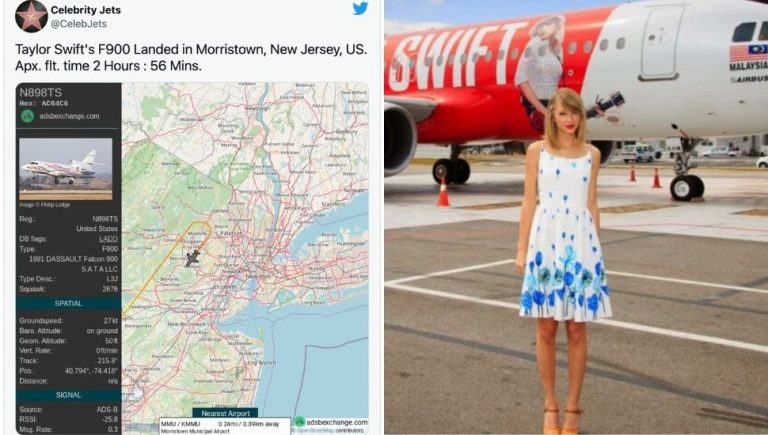 This Twitter account tracks Taylor Swift and Drake's jet paths