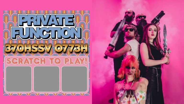 Private Function is releasing an album with a scratchie cover