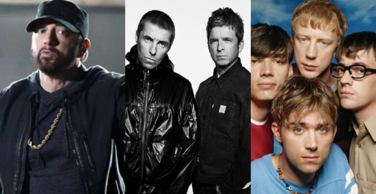 Eminem, Oasis and Blur