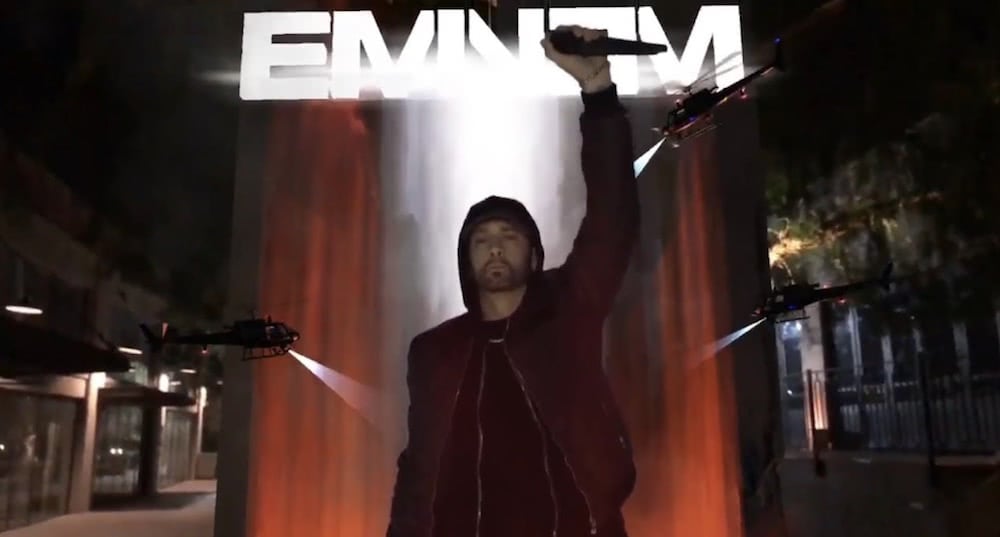 Snap back to reality: Eminem’s AR app embraces phones at gigs