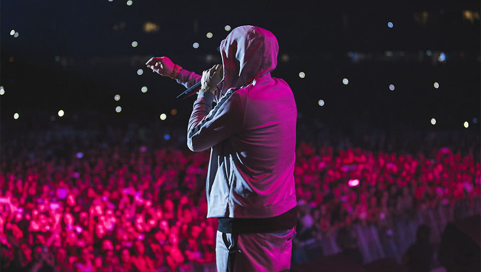 Eminem smashed an attendance record at the MCG over the weekend