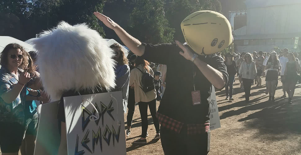Which industry MD is walking around SITG dressed as a Dope Lemon mascot?