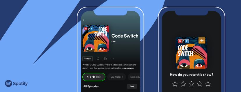 Spotify is now launching user ratings for podcasts