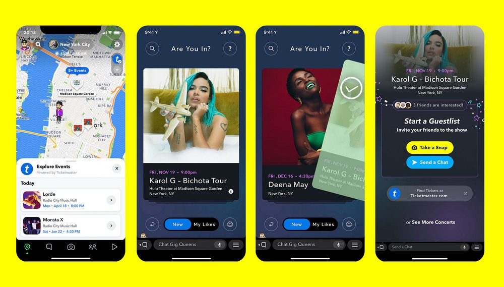 Ticketmaster, Snapchat partner on concerts matchmaker app feature