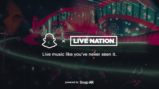 Live Nation Partners with Snap to Bring AR to Concerts and Festivals