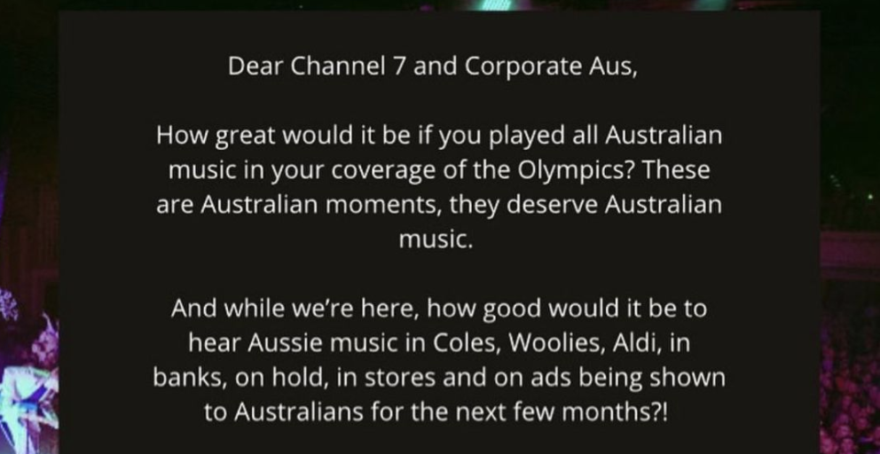 Calls mount for TV networks & brands to do more for Aussie music