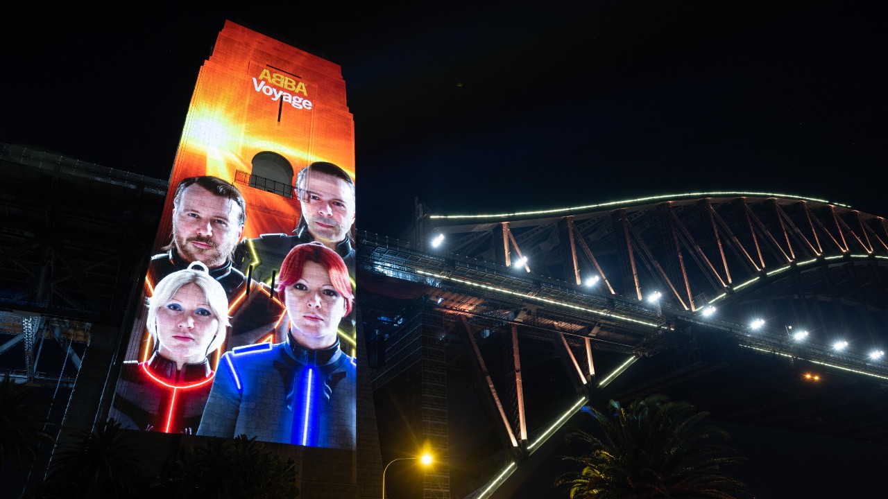 ABBA illuminates the Sydney Harbour Bridge to celebrate new album Voyage
