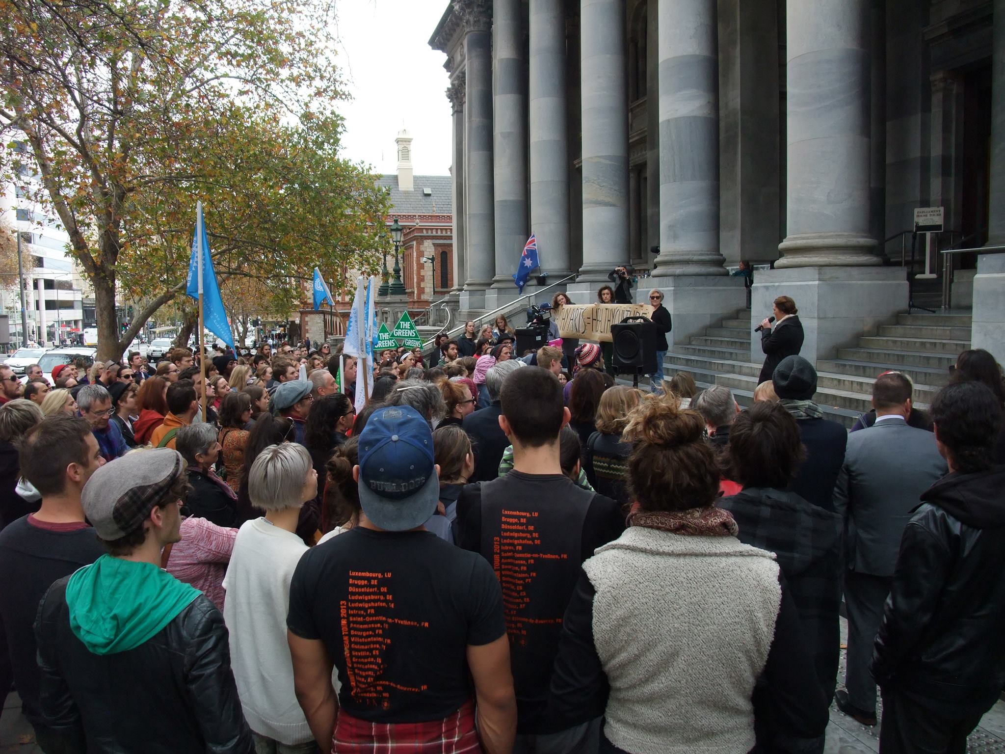 Adelaide rally protests proposed arts funding cuts