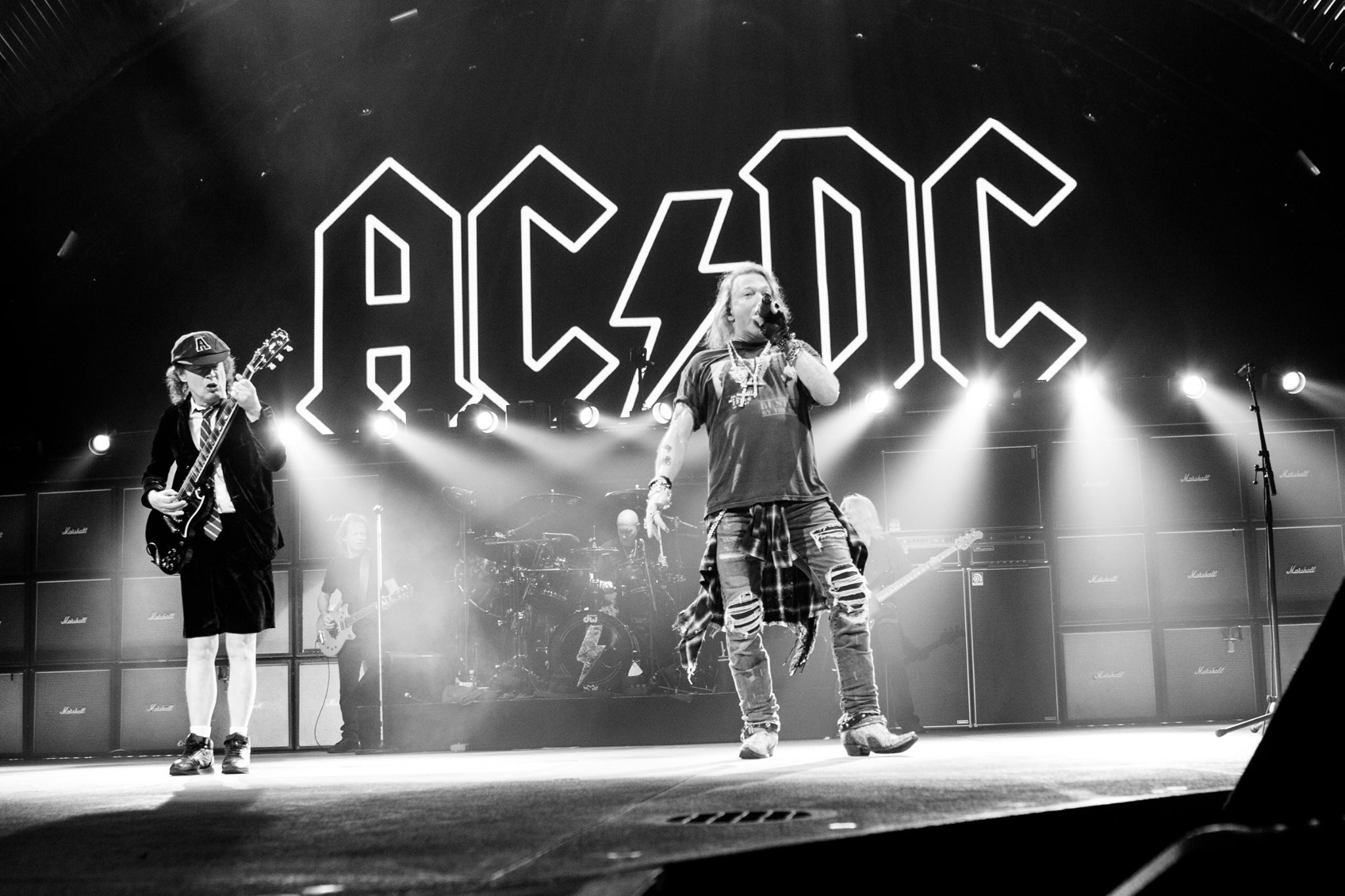Are Angus and Axl writing the next AC/DC album together?