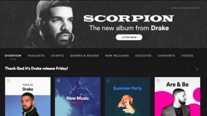 Drake sets new Spotify & Apple Music, streaming records
